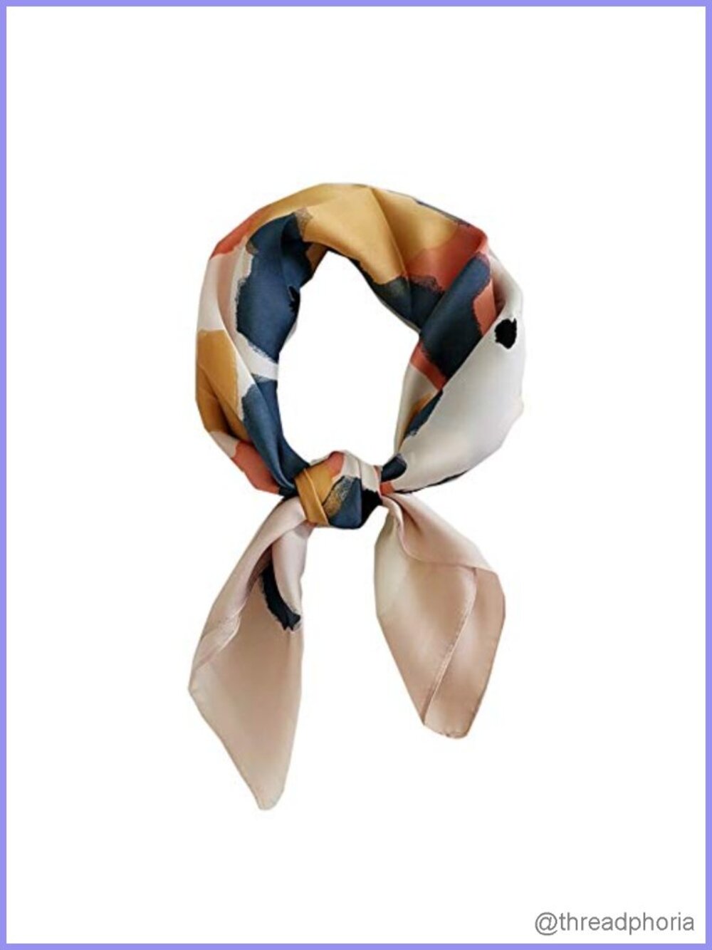 Satin Silk Feeling Square Scarf for Women Multipurpose Hair Neck Head Scarf